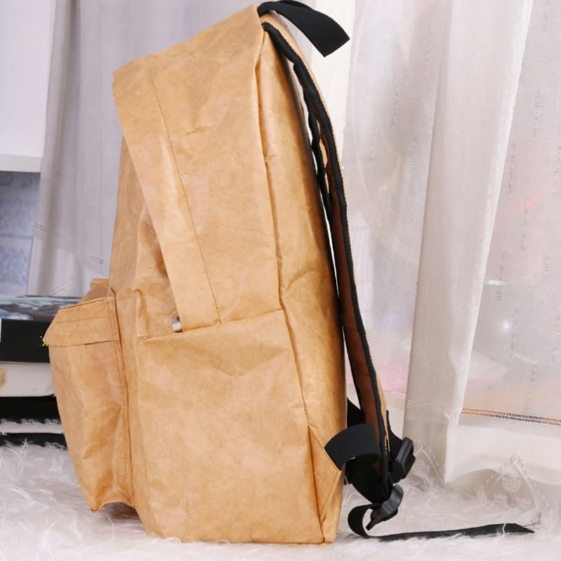 Unisex Backpack Kraft Paper Student School Bag Multifunctional Large Capacity Washable Tear-Resistant Environmentally | Багаж и сумки