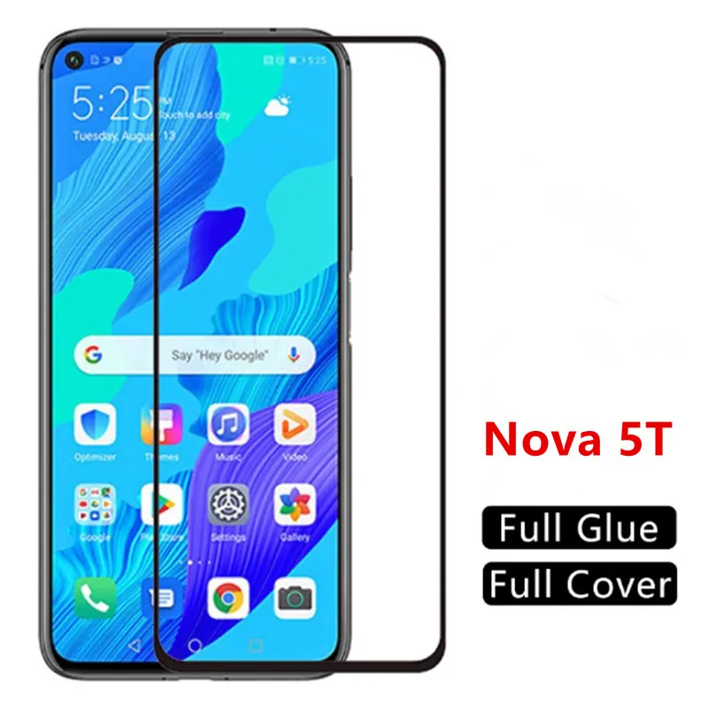 Закаленное стекло 9D для Huawei Nova 5 t nova5t Защитная пленка экрана huawei T nova полное