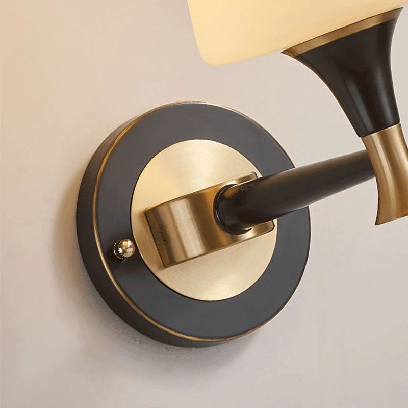 Комнатный настенный светильник для спальни прикроватный медный роскошный фон