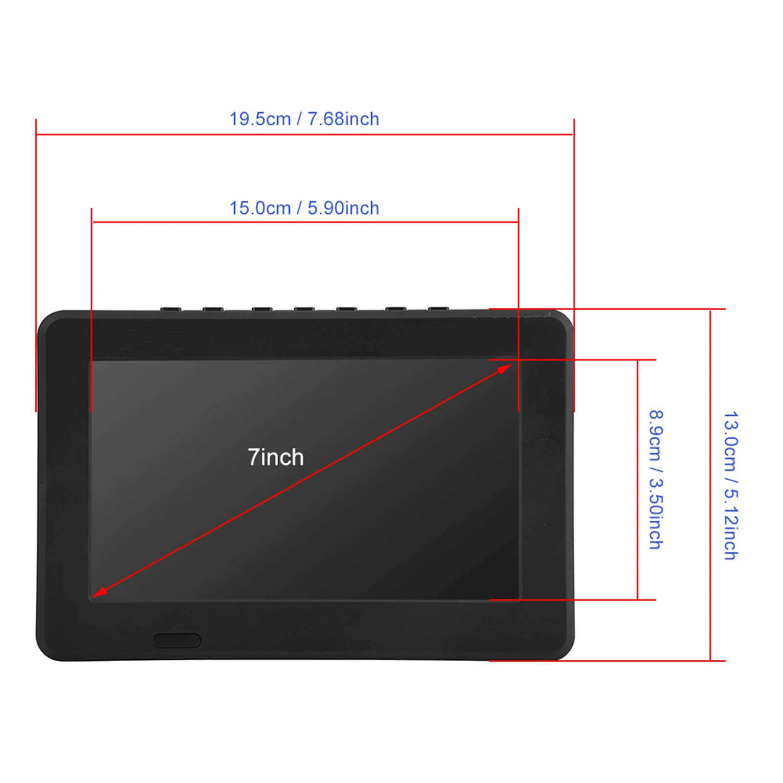 LEADSTAR 7inch DT-T2 16:9 HD Digital Analog Portable TV Color Television Player for Home Car UK Plug | Электроника