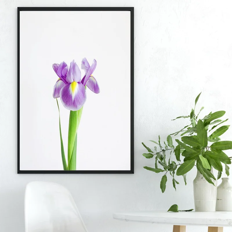 Постер с цветами радужная картина на холсте печать украшение для дома настенное