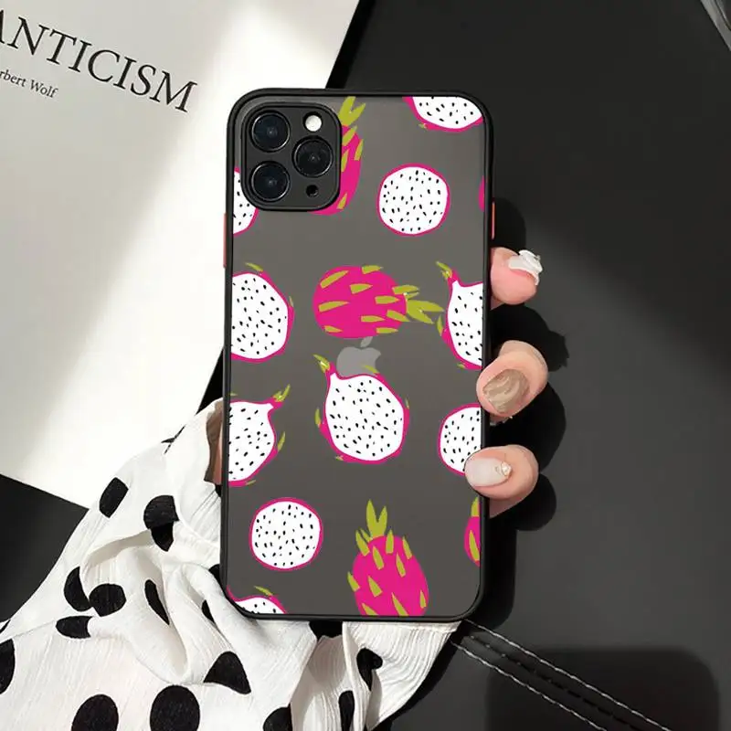 

Cartoon summer fruit fashion design Phone Cases matte transparent For iphone 7 8 11 12 plus mini x xs xr pro max cover