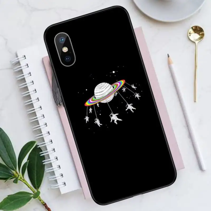 

Lover Plant Cartoon astronaut aesthetics Phone Case for iPhone 11 12 pro XS MAX 8 7 6 6S Plus X 5S SE 2020 XR funda coque