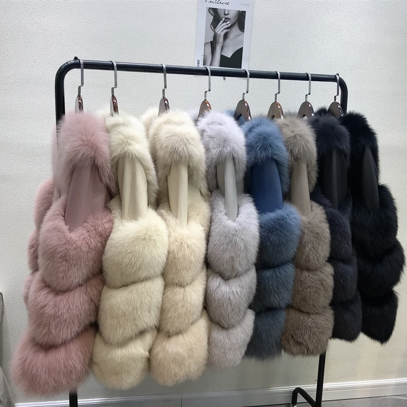 TOPFUR Real Fox Fur Coat Women'S Coat Sheepskin Natural Whole Skin Winter Coat Natural Fur Women'S Jacket 2020