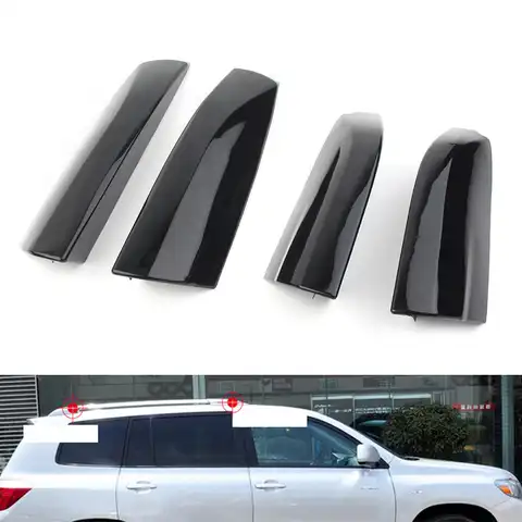 Крышка багажника на крышу автомобиля из АБС-пластика для Toyota Highlander, 4 шт., Замена черного цвета 2008 2009 2010 2011 2012 2013
