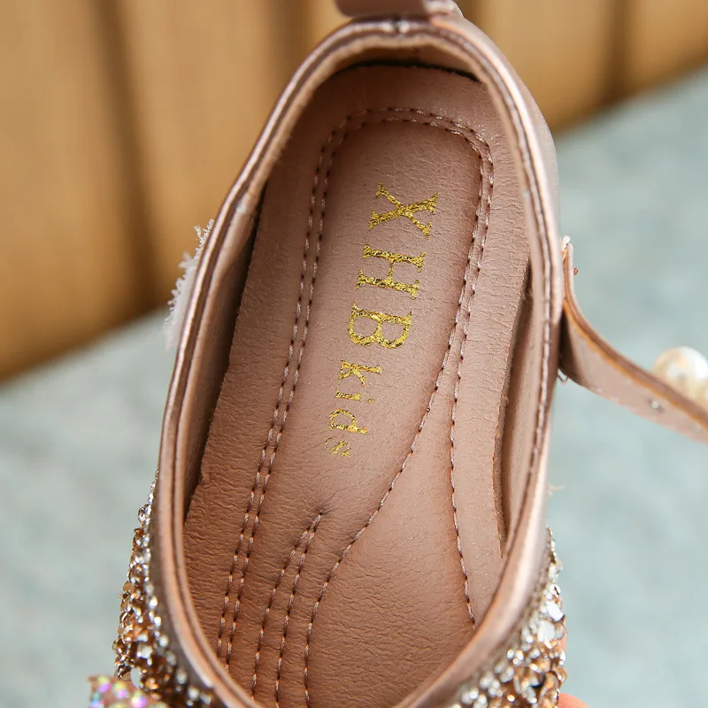 

Spring New Baby Girl Casual Single Shoe Bow Princess Shoes Toddler Girls Dance Shoes Flats Silver Pink Color