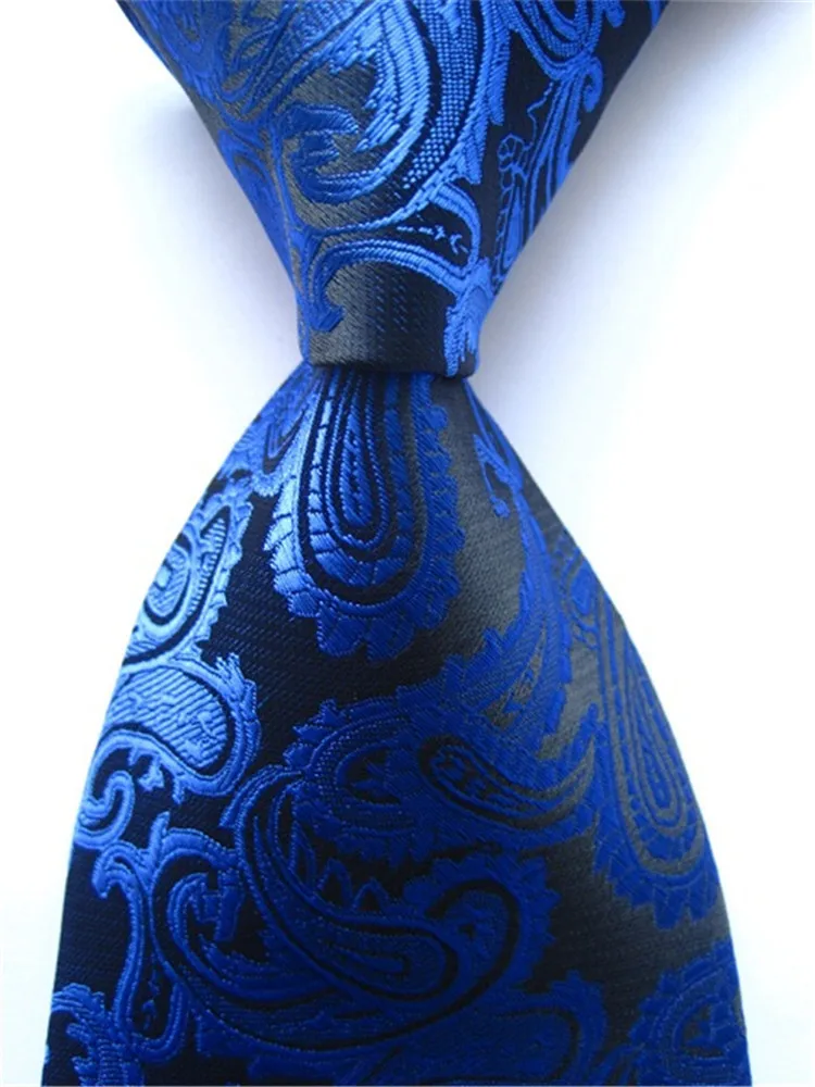 Мужской галстук из жаккардового шелка классический с узором пейсли смешанный