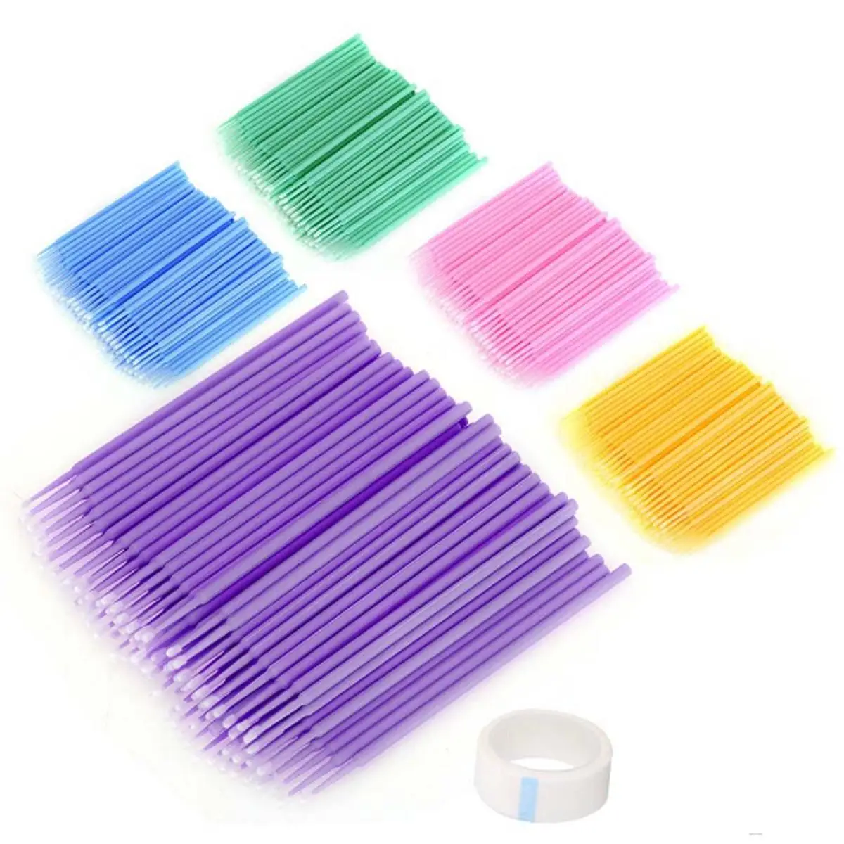 

100PCS Disposable Eyelashes Grafting Tools Set Cotton Swab Makeup Swab Cotton Stick Eyelashes Makeup Kit