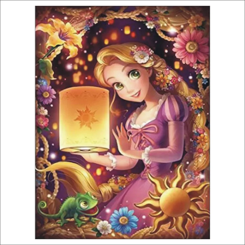 5D Сделай Сам мультфильм Алмазная картина через девочку Мозаика кирпич камни