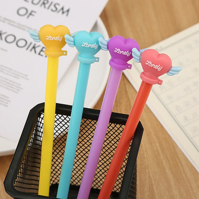 

1pcs Love Wing Gel Pen 0.5mm Novelty Stationery Kawaii Pens Student Cute Gel Pens Creative Writing Pen Kawaii School Supplies