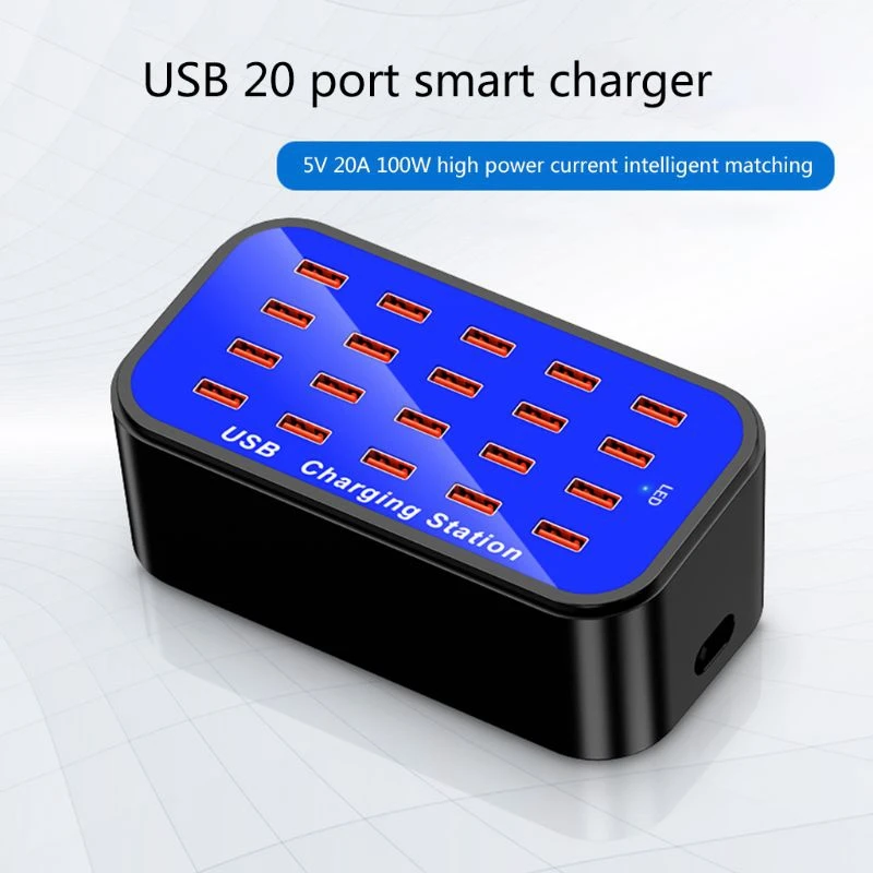 20 многопортовый USB концентратор адаптер настольное настенное зарядное