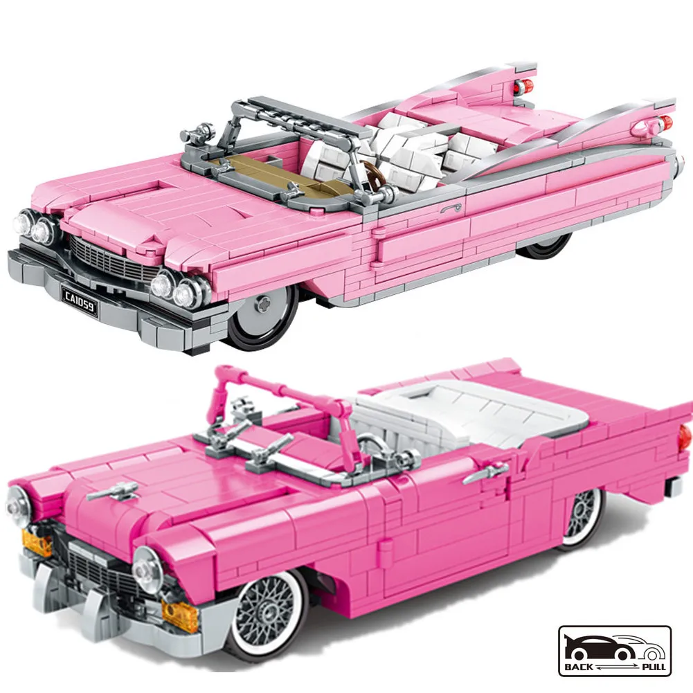 814 шт. классические винтажные строительные блоки для автомобилей город