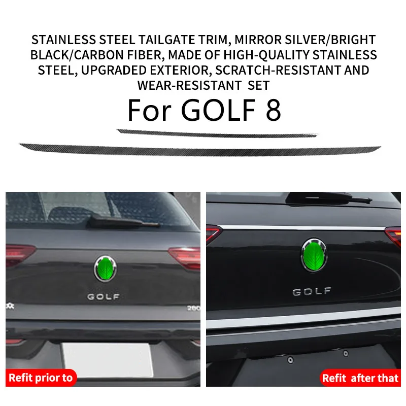 

For Volkswagen Golf 8 special trunk trim 2021 MK8 RLINE modified rear door decoration supplies stickers car accessories