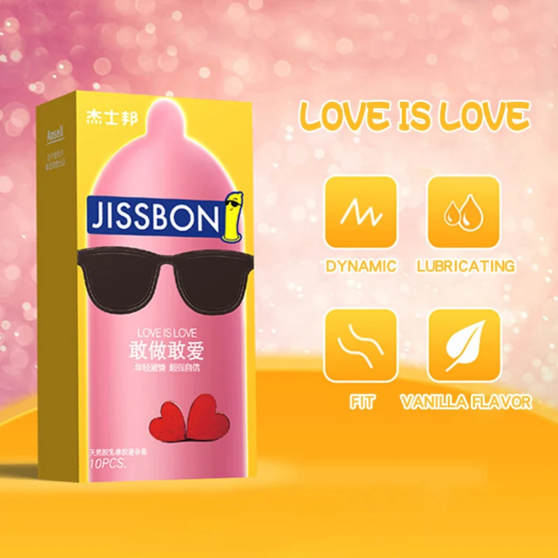 Набор презервативов Jissbon LOVE IS для мужчин 10 шт | Красота и здоровье