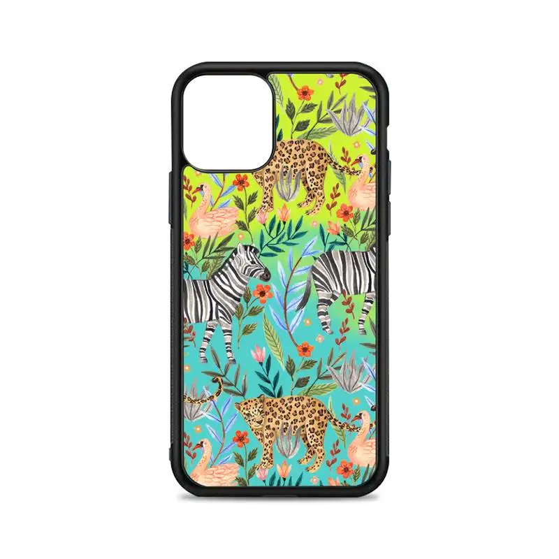 

Moody jungle Phone Case for iPhone 12 mini 11 pro XS Max X XR 6 7 8 plus SE20 High quality TPU silicon and Hard plastic cover