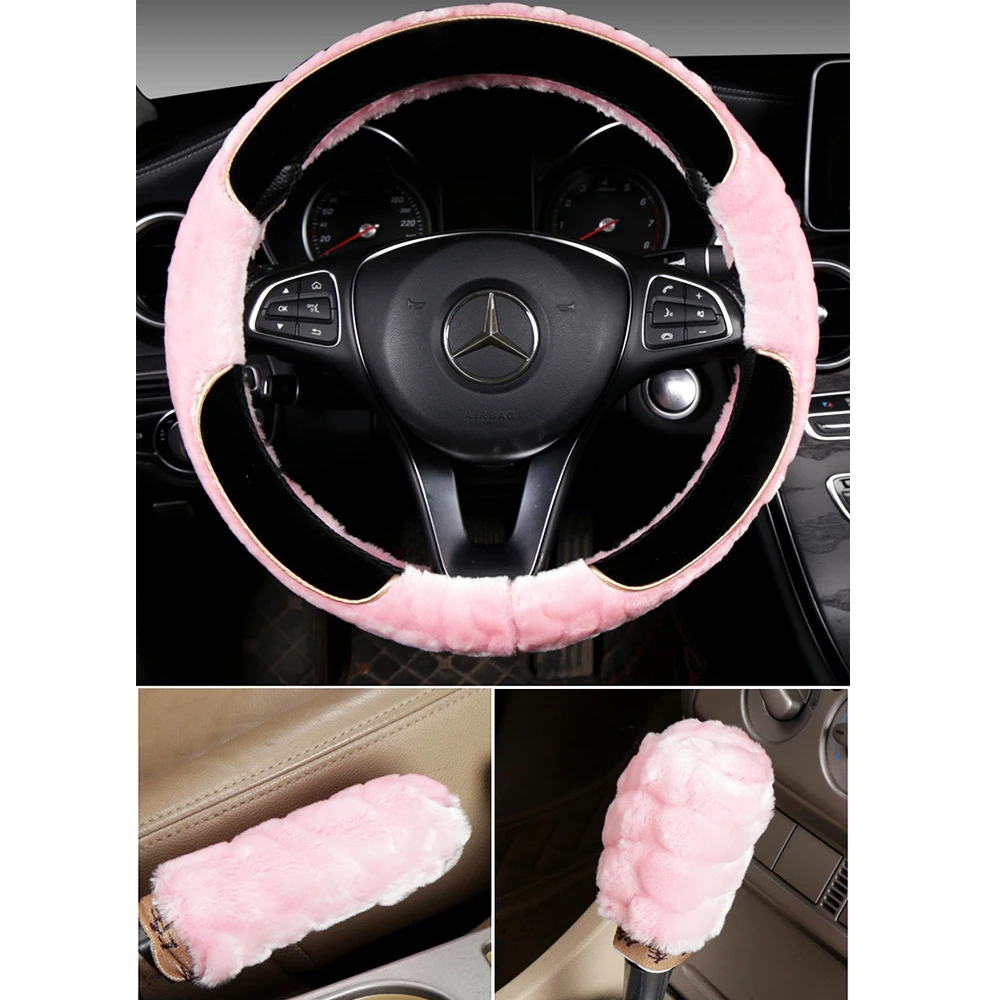 Флисовый чехол для руля удобное плюшевое рулевое колесо диаметр 38 см | Автомобили