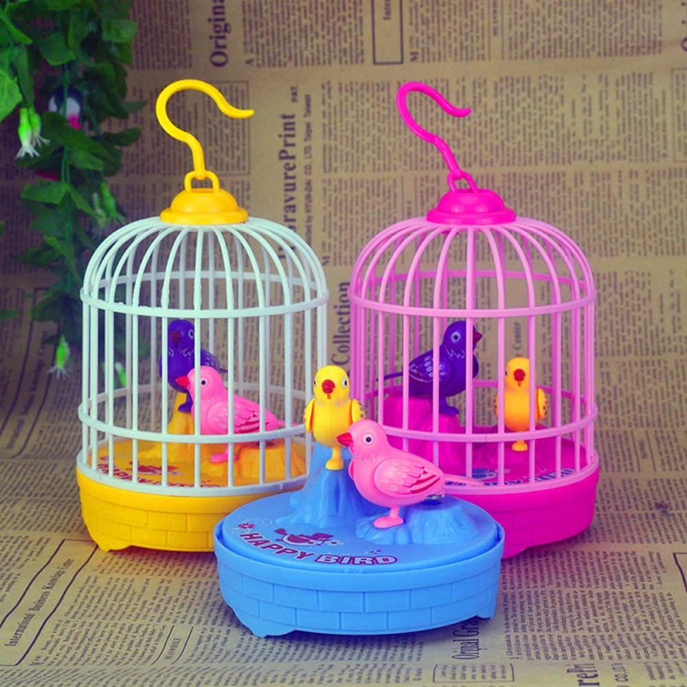 

Voice Control Singing Bird Induction Electronic Toys Mini Simulation Birds Interactive Toy For Kids Adult Pets Garden Decoration