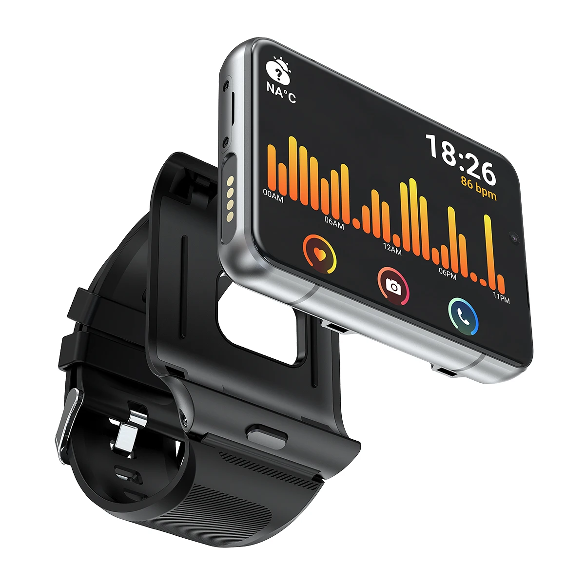 GESCHE-reloj inteligente 4G, dispositivo con pantalla de 2,88 pulgadas, Android 9,0, 4GB, 64GB, c&aacute;mara de 13MP, resoluci&oacute;n de 480x640, bater&iacute;a de 2700mah-2