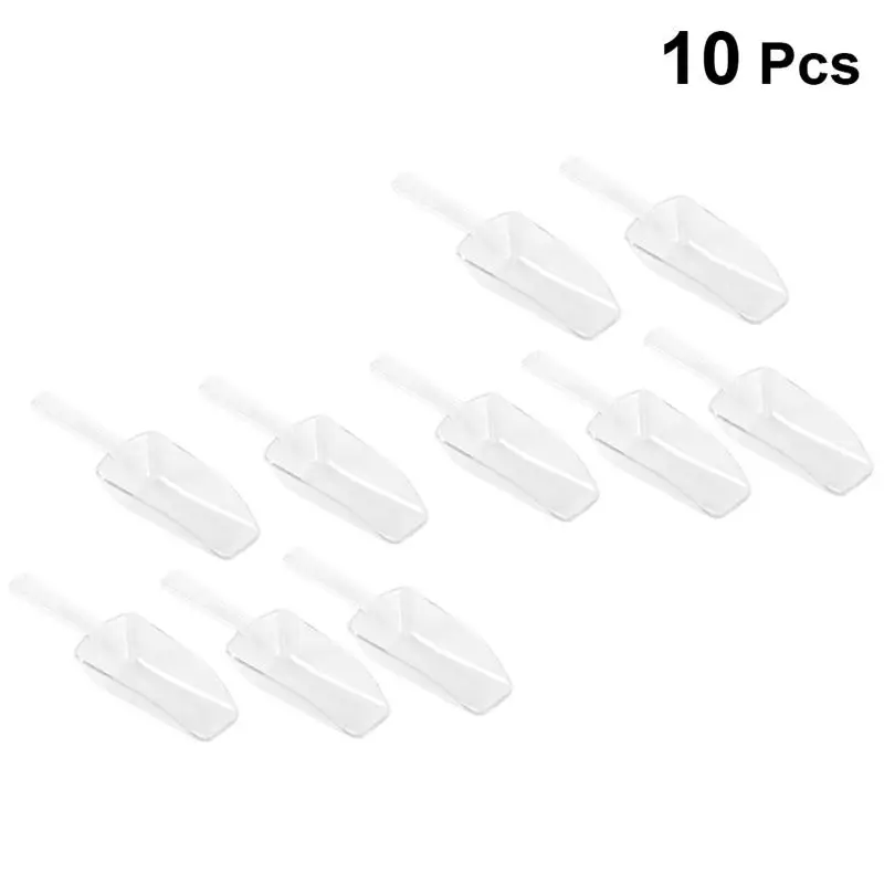 

10PCS Mini Plastic Ice Scoop Measuring Scoops Multifunctional Small Shovel Rice Grains Shovel Flour Scoop Coffee Tea Scoop