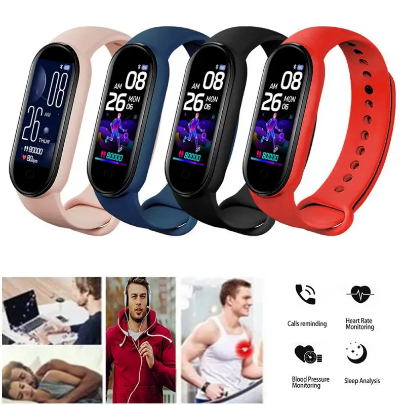 

M5 Smart Band Bracelet IP67 Waterproof Smarthwatch Blood Pressure Fitness Tracker Smartband Fitness Wristbands For Adriod IOS