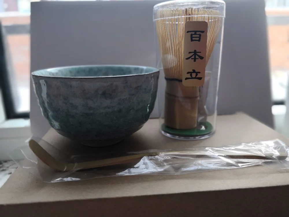 Бесплатная доставка чайный сервиз маття для церемоний зеленый порошок японская