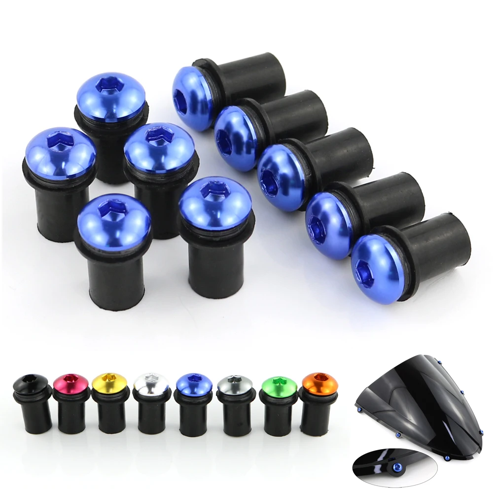 Комплект болтов для лобового стекла M5 алюминий Suzuki GSX250R GSX650F GSX750S GSX1000S GSX1100 KATANA 600 750