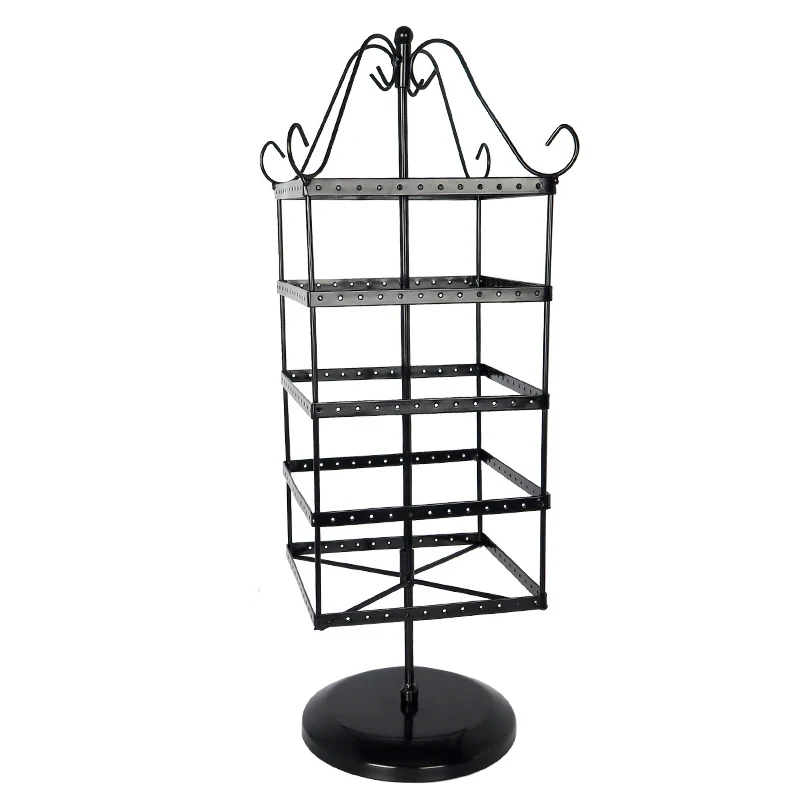 

5 Tiers Metal Earring Holder Organizer, Exquisite Jewelry Display Stand Necklace Rack Holder, 240 Holes for Earrings