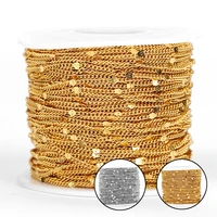 10metersroll 2metersbag sequins stainless steel chain for jewelry making findings diy necklace gold accessories bracelets