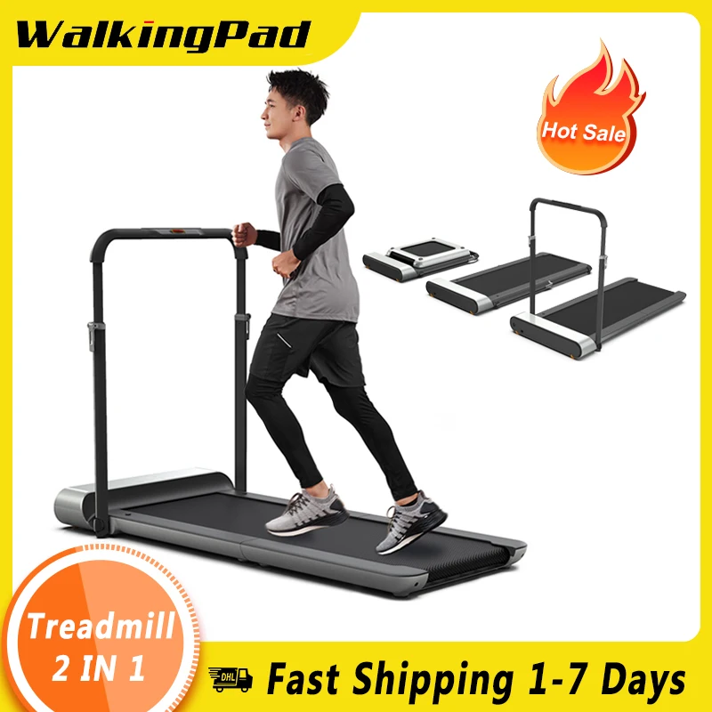 

WalkingPad R1 Pro Treadmill Folding Upright Storage 2 in1 Walking and Running Machine 10Km/H Speed APP Control Fit With Handrail