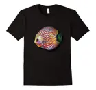 Психоделическая красочная фотография, винтажная крутая летняя хлопковая Модная рубашка в стиле ретро с короткими рукавами, Мужская футболка с круглым вырезом, 030963