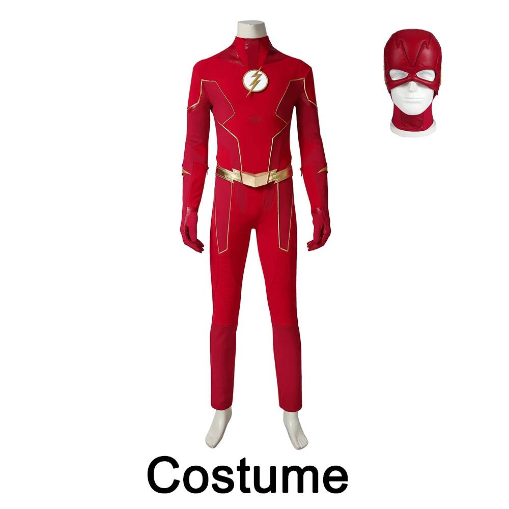 Флэш-костюм для косплея Barry Allen The Flash сезон 6 - Цвет: Costume