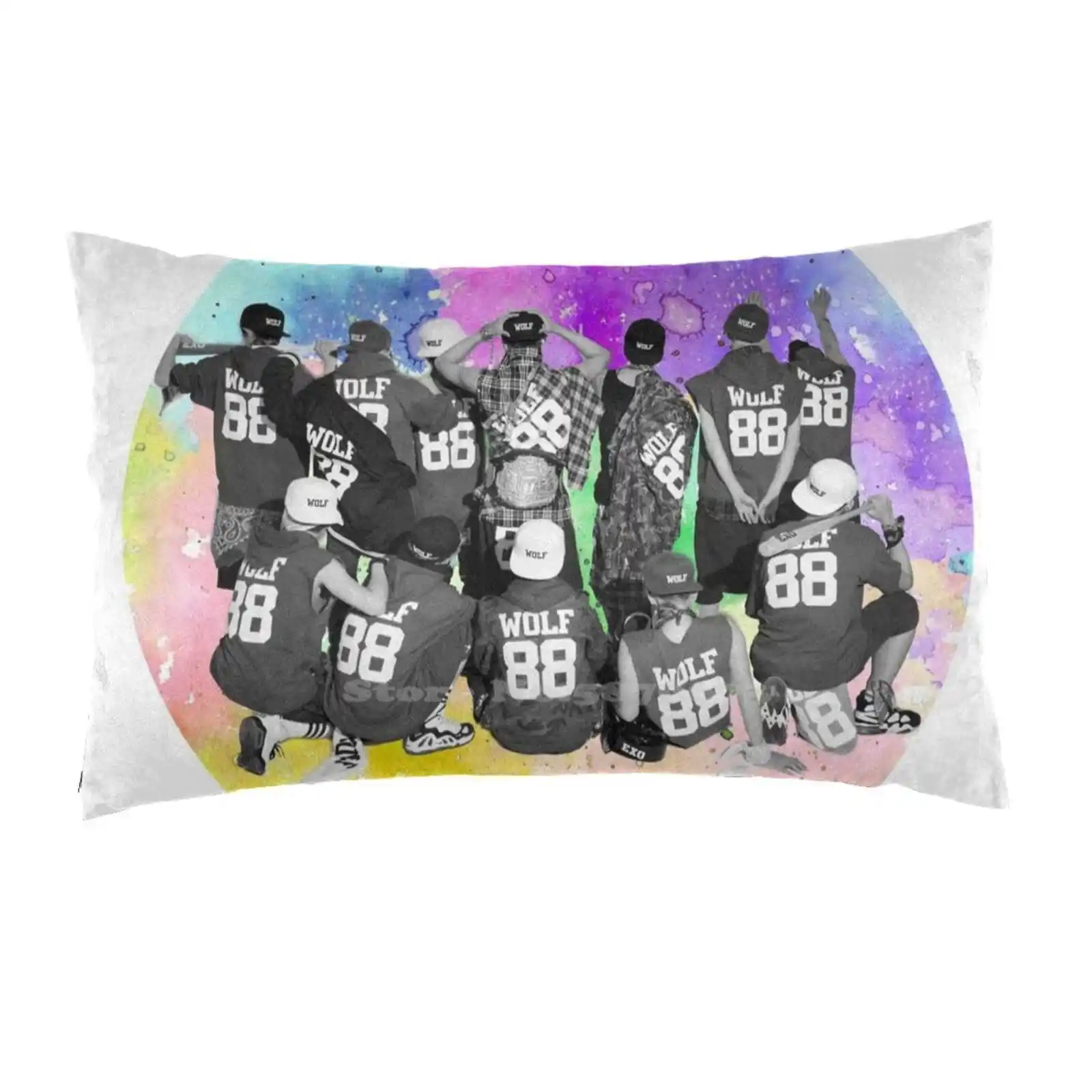 Наволочка для подушки Exo Wolf с принтом наволочка Kpop Xiumin Suho Sehun Chanyeol Chen Kai Lay Baekhyun Luhan Do