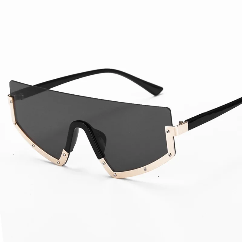 Модные индивидуальные уличные солнцезащитные очки без оправы женские новейшие