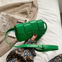 yoreai designer luxury womens chest bag high quality crossbody fashion pu weave messenger bags small square belt purse new
