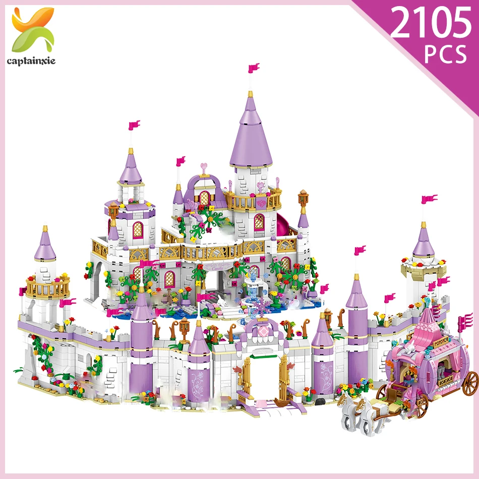 Милый конструктор принцесса виндзорский замок модель фигурки коляски друзей