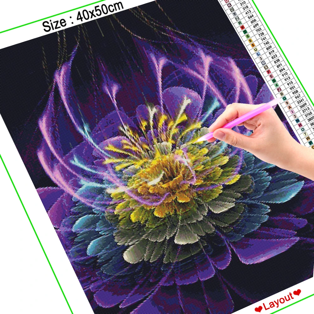 Алмазная 5D Вышивка HOMFUN сделай сам полное покрытие цветок мандалы