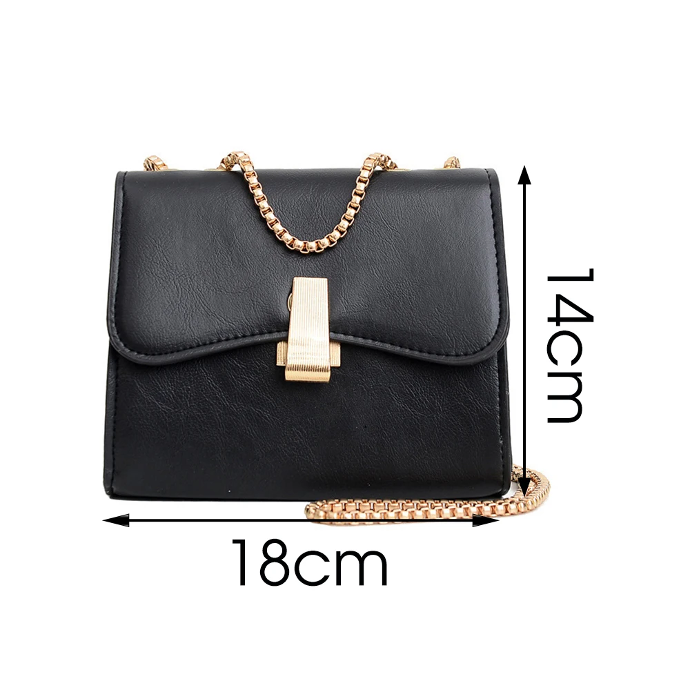 

Fashion Designer Chain Crossbody Bag for Women 2020 Solid Color PU Leather Lady Shoulder Messenger Bag Adies Purse and Handbag