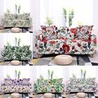 Эластичный чехол для дивана с принтом листьев и цветов, чехол для дивана в гостиную, 1234 места, угловой чехол для дивана
