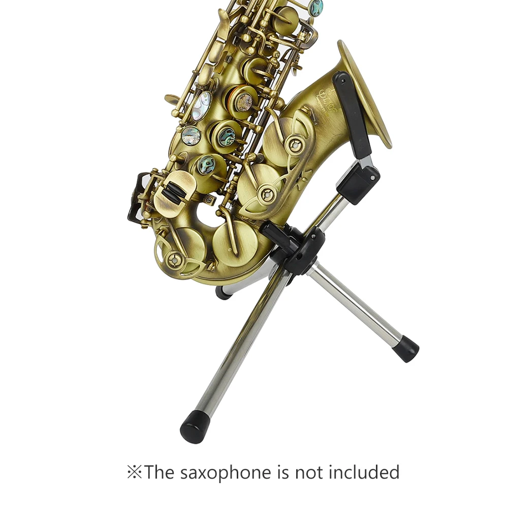 

Foldable Soprano Saxophone Stand Portable Sax Metal Floor Stand Holder with Carry Bag Woodwind Aeccessaries