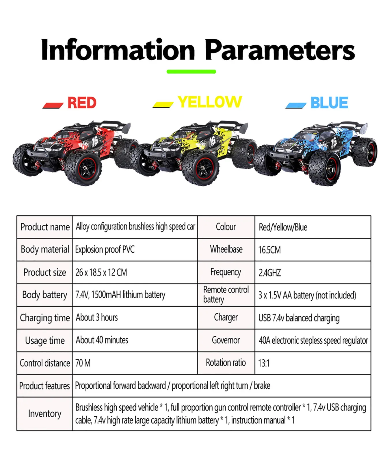 

1/18 2.4g Alloy Brushless Off Road High Speed Rc Car Vehicle Models Full Proport Remote Control Car Toys For Kids Boys Gift
