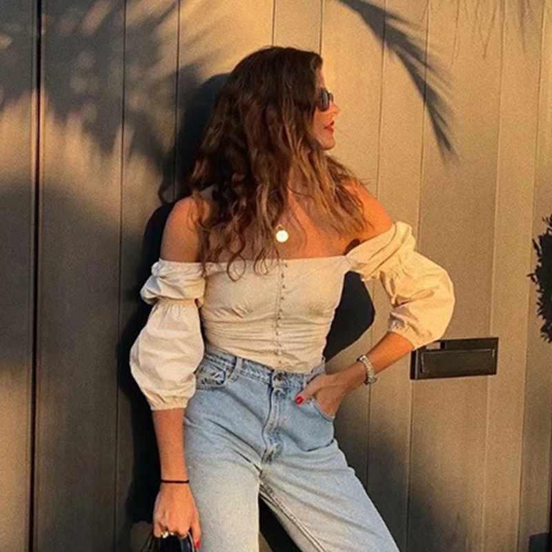 Женская атласная блузка на пуговицах Foridol винтажная укороченная с открытыми