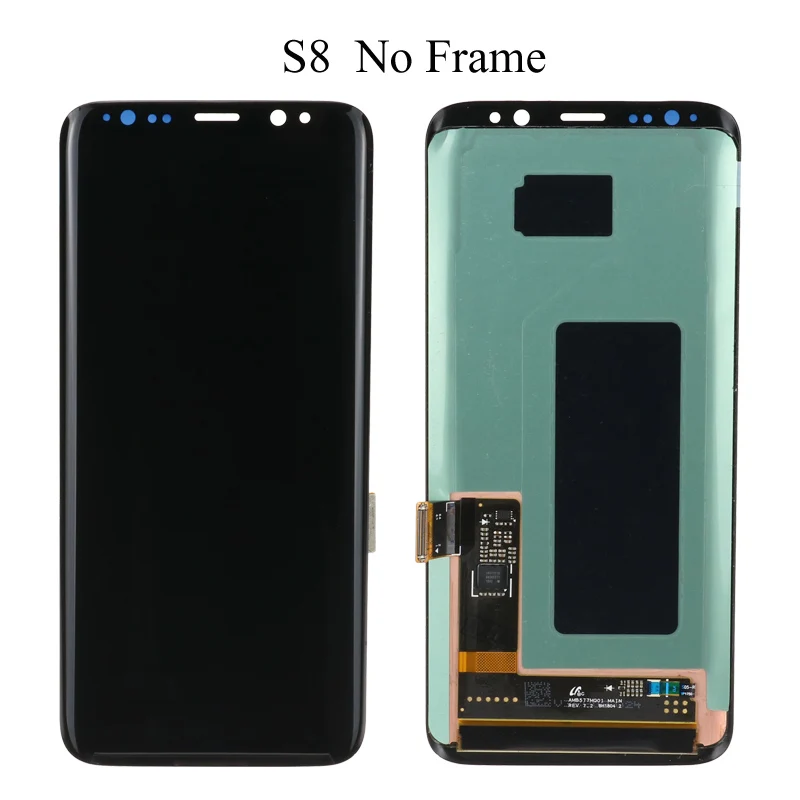Супер AMOLED S8 lcd с рамкой для SAMSUNG Galaxy S8 G950 G950F дисплей S8 Plus G955 G955F сенсорный экран дигитайзер - Цвет: S8 l No Frame