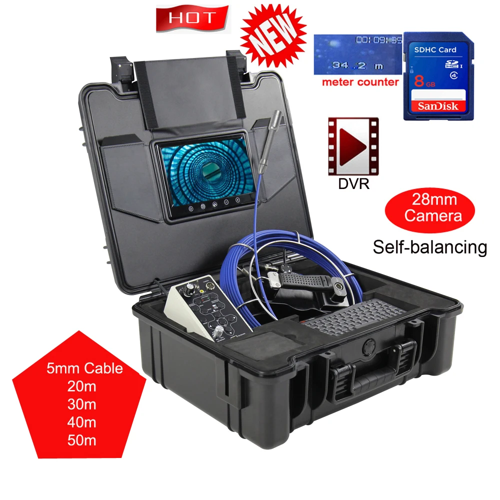 Кабель 5 мм 28 самобалансирующаяся фотокамера система обнаружения сточных вод