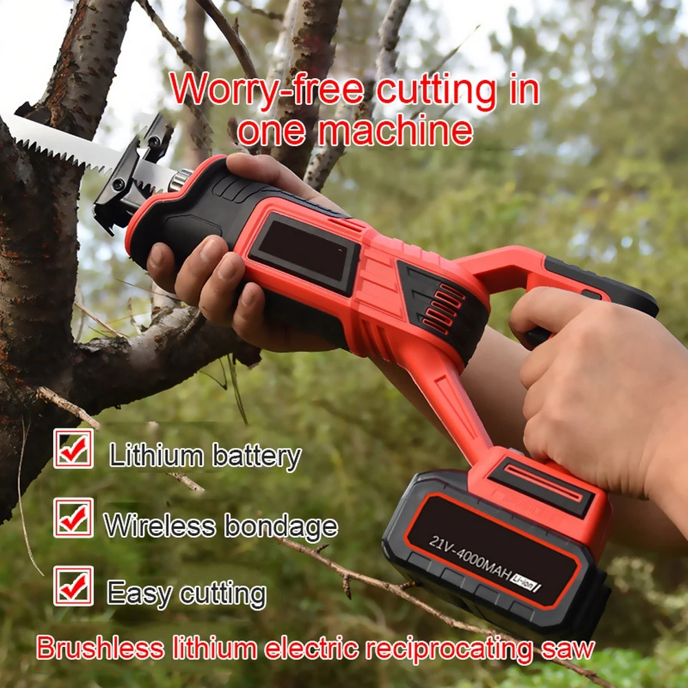 Портативная литиевая батарея 4000 мА/ч электрическая пила Сабельная для дерева