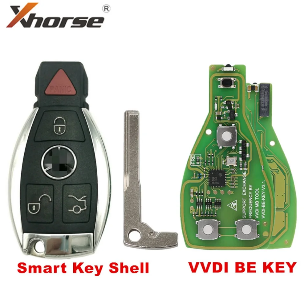 Улучшенная версия Xhorse VVDI BE Key Pro и для Mercedes Benz Smart Shell 3/4 Button получите 1 Бесплатный