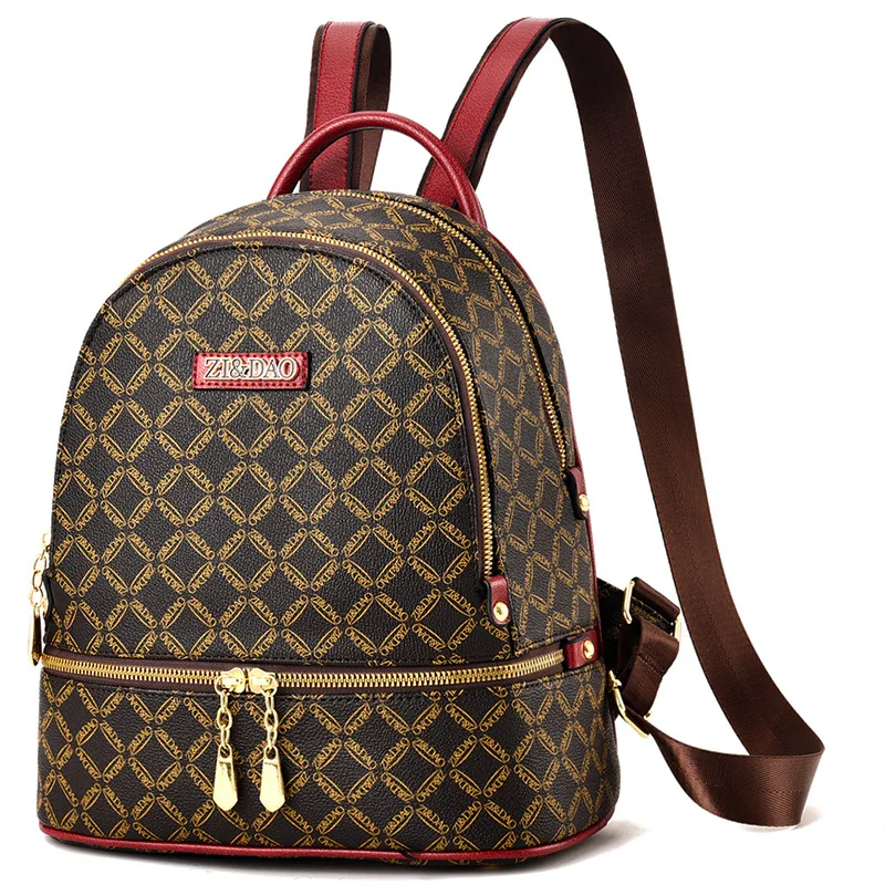 Новинка 2019 рюкзаки с принтом для женщин кожаный рюкзак модная женская сумка на