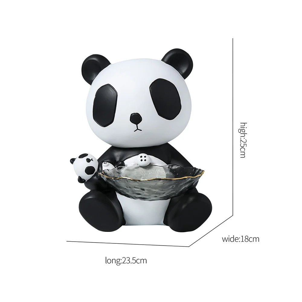

Chinese Cartoon Panda Storage Storage Tray Animal Shape Modern Home Decoration Living Room Desktop Decoration Accessories Gift