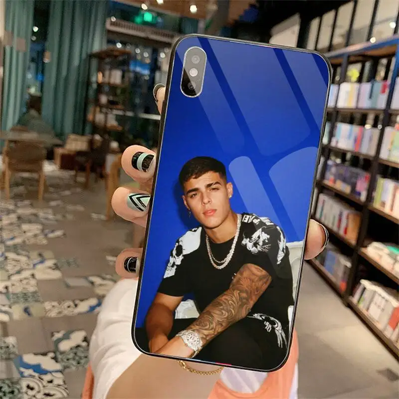 

lunay Puerto Rican Male Singer Phone Case Tempered glass For iphone 5C 6 6S 7 8 plus X XS XR 11 PRO MAX