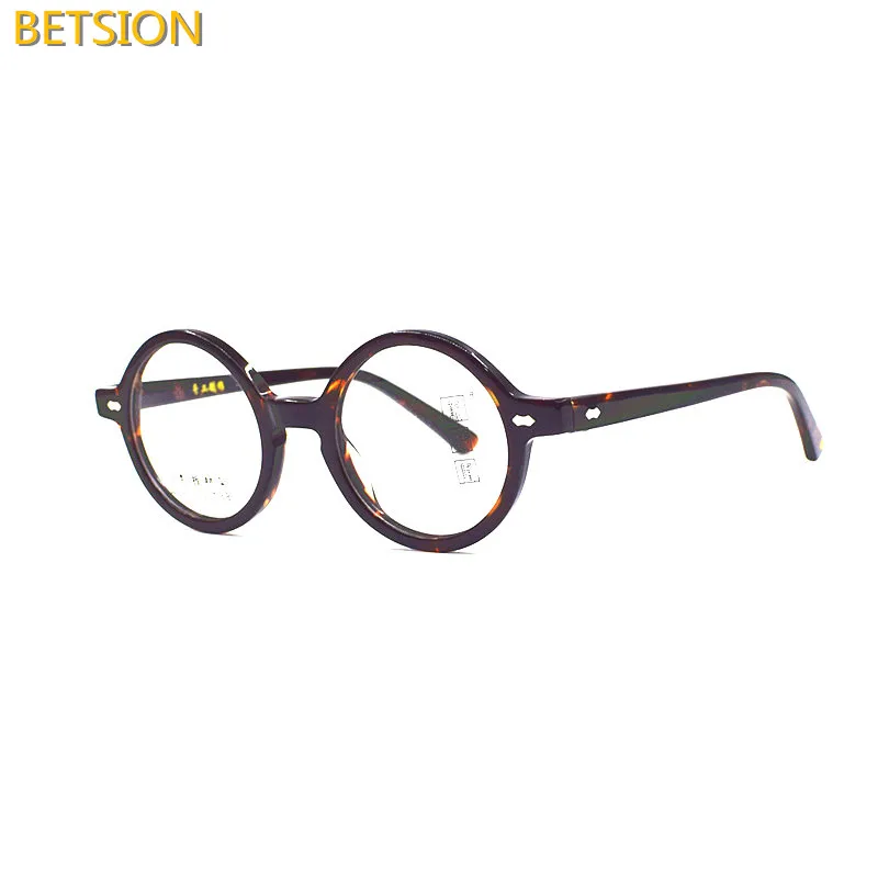 

Vintage 40 42mm Small Round Tortoise Eyeglass Frames Full Rim Acetate Glasses Myopia Rx able