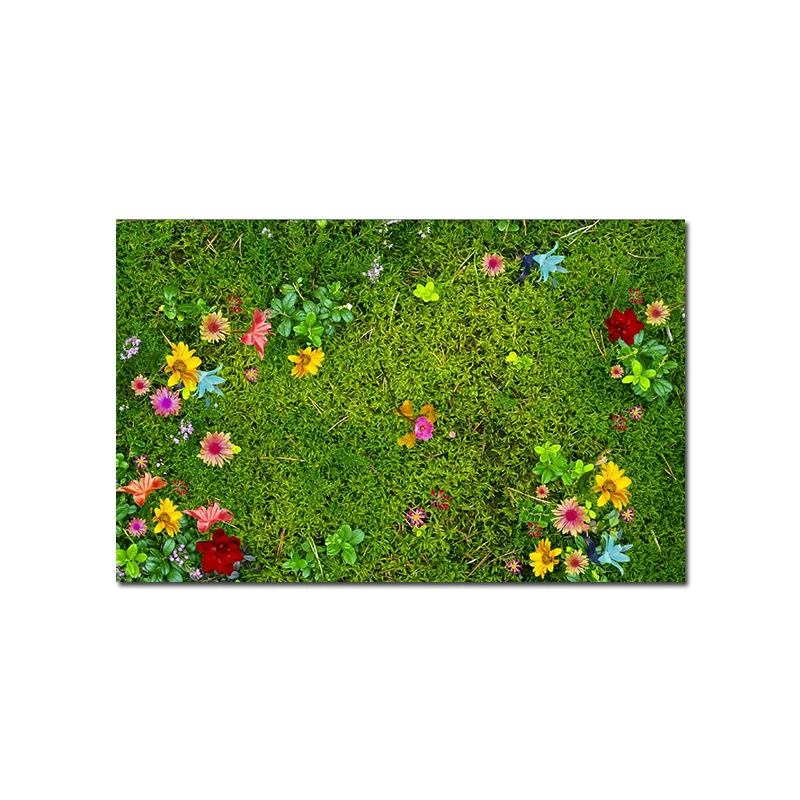 Nordic Green Pastoral Style 6mm 3D Carpet Living Room Flower Mats Sofa Coffee Table Cushion Balcony Bedroom Bedside Blanket | Дом и сад